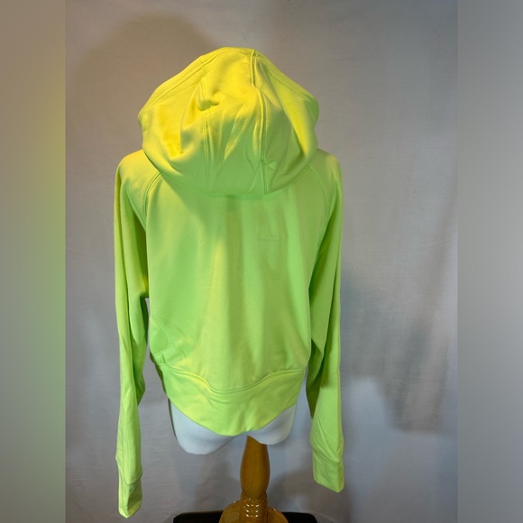 NWT!🔥Adidas AEROREADY GAME AND GO FULL-ZIP HOODED FLEECE JACKET Women Lime - Picture 9 of 15
